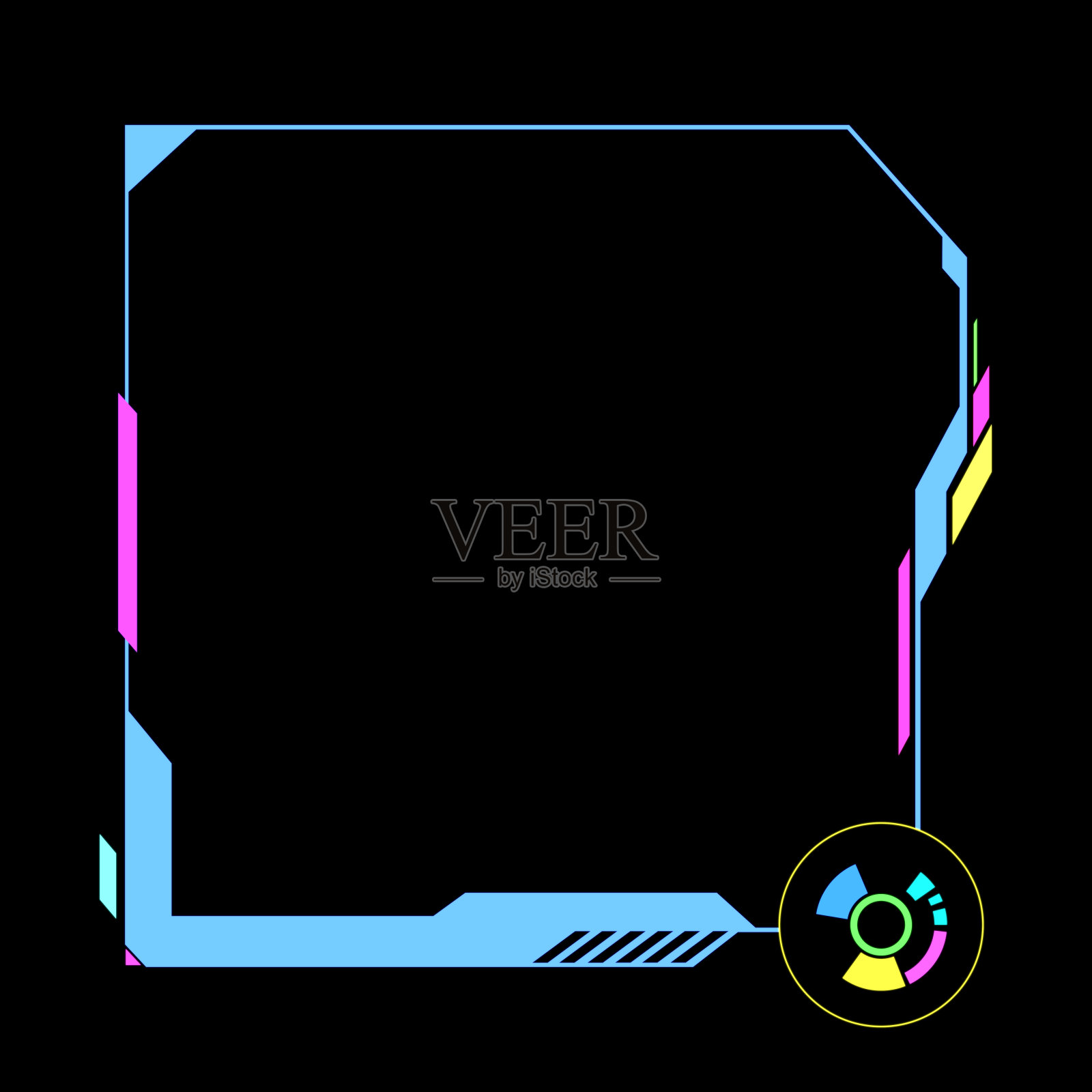 HUD框架未来元素技术高科技插画图片素材