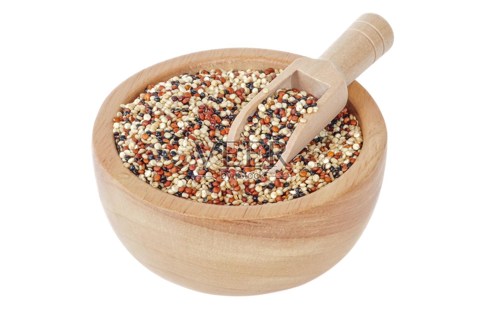 奎奴亚藜种子在白色背景上的特写。照片摄影图片