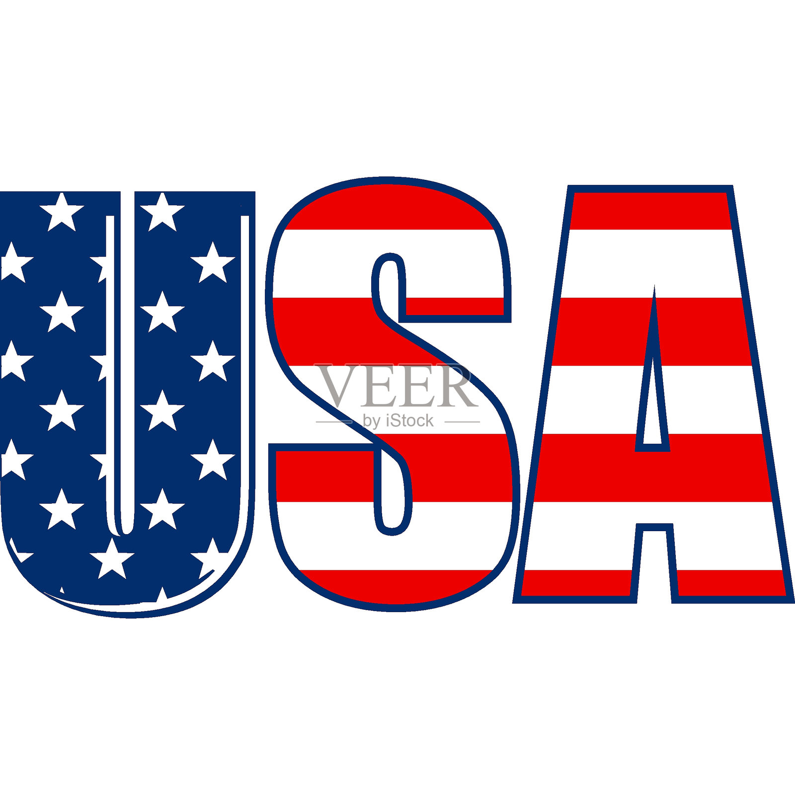 美国圆形旗帜,美国品质标志插画图片素材