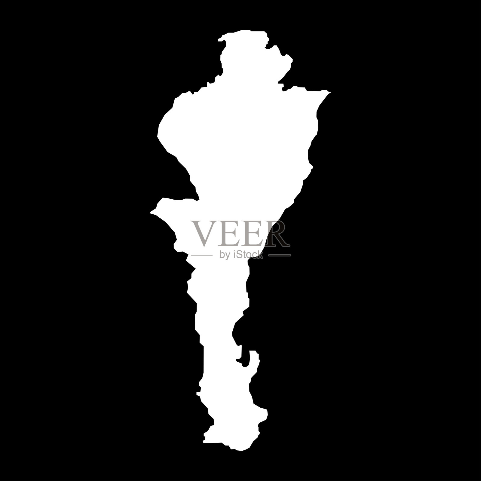 凯撒省地图,哥伦比亚行政区划。插画图片素材