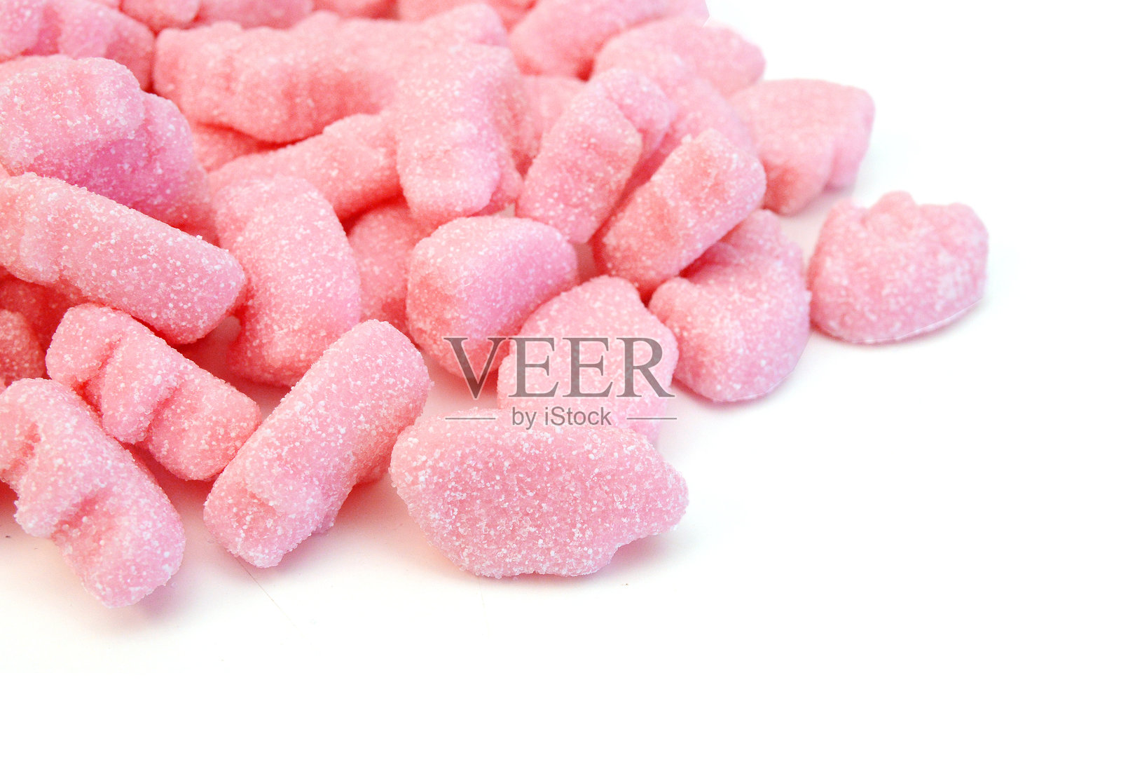 软糖猪形切割机,孤立在白色背景上照片摄影图片