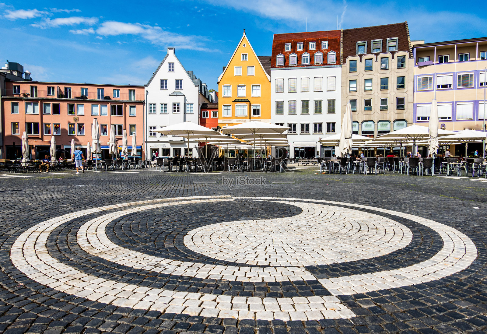 巴伐利亚州奥格斯堡古城照片摄影图片