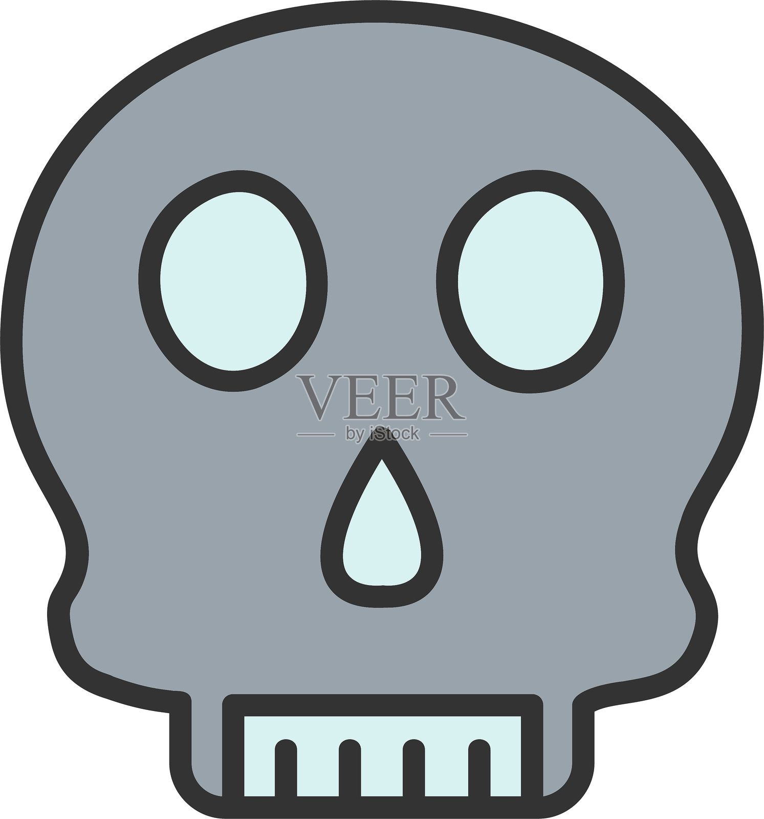 骷髅矢量图标设计插画图片素材