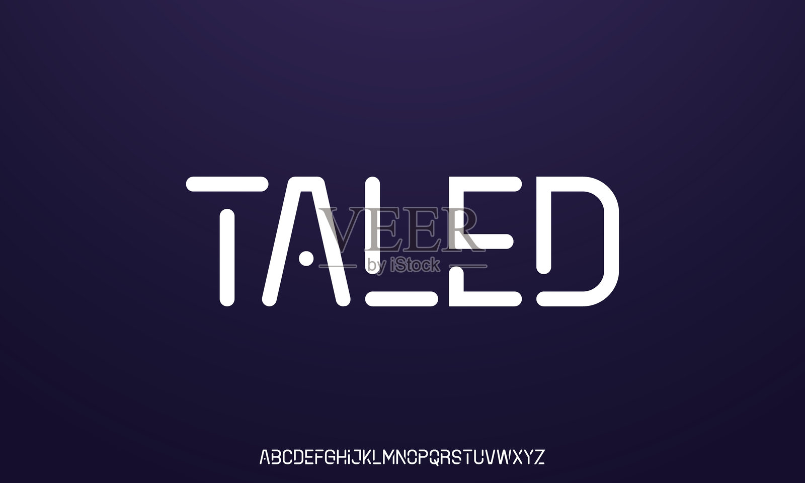 抽象最小的现代字母字体。排版技术矢量插图插画图片素材