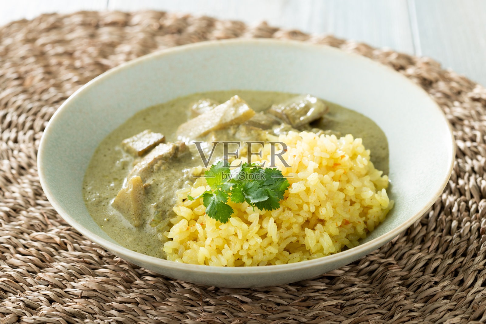 绿咖喱照片摄影图片