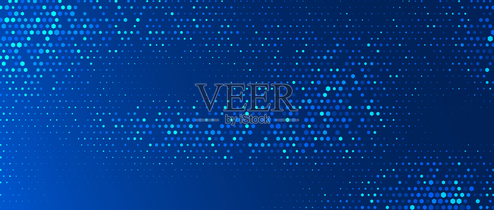 蓝色发光六边形纹理。抽象的六边形网格渐变壁纸。海军蜂窝图案背景。向量现代商业,科学,医疗保健,医学,技术,演示背景插画图片素材