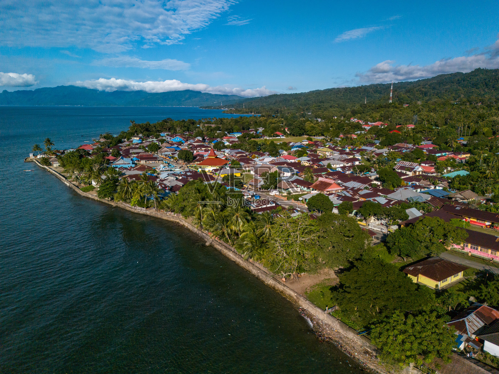 印度尼西亚中央马鲁古摄政的希拉村照片摄影图片