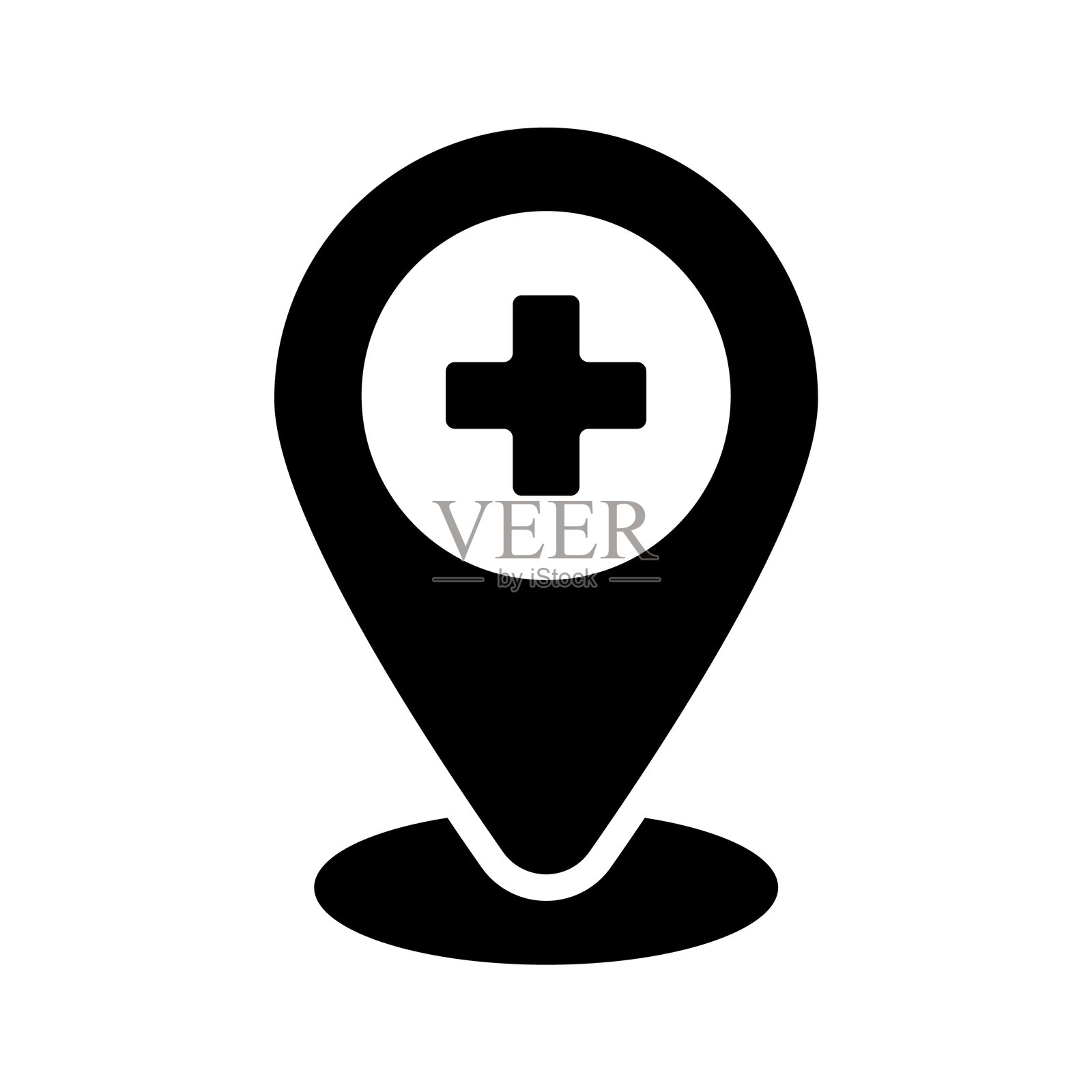 医院的位置插画图片素材