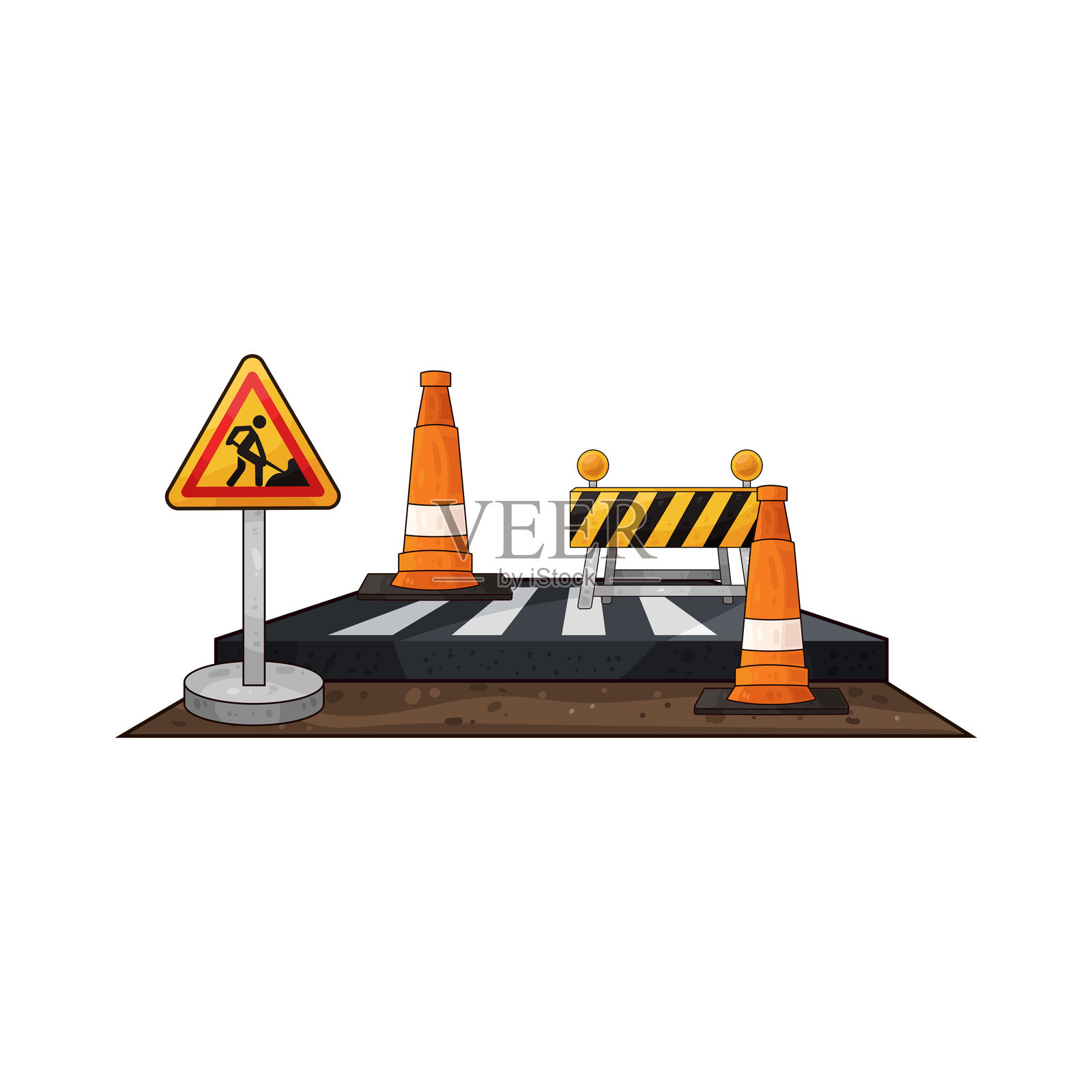 障碍插画图片素材