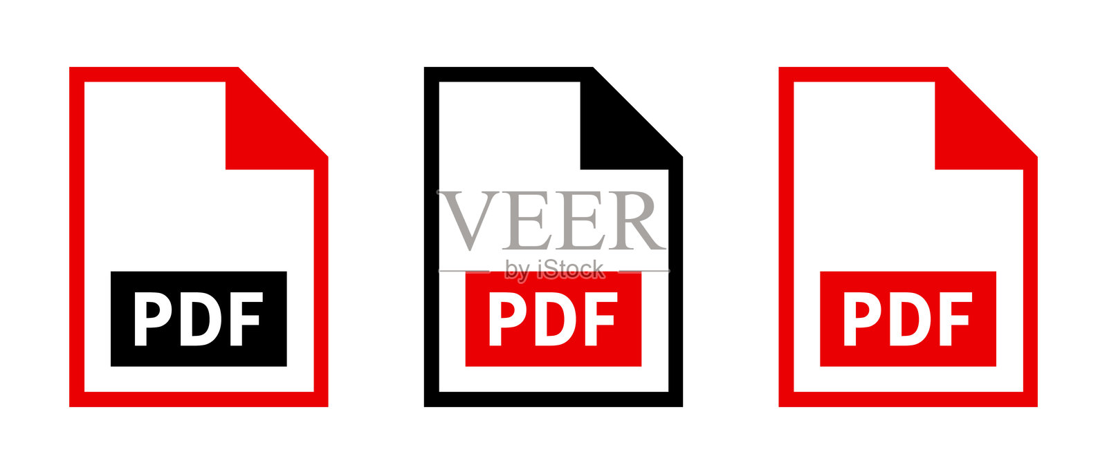 PDF文件图标集插画图片素材