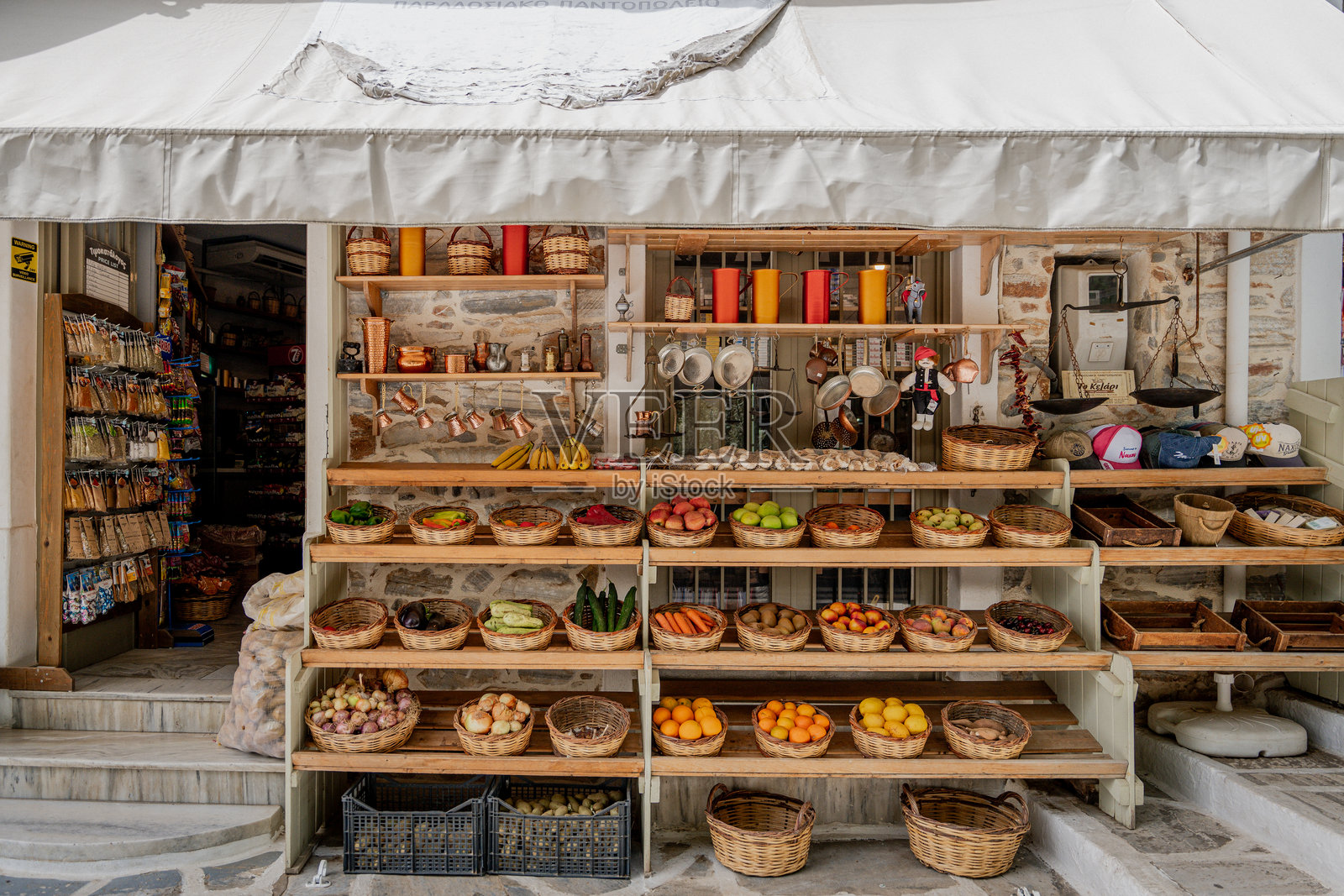 希腊市场照片摄影图片