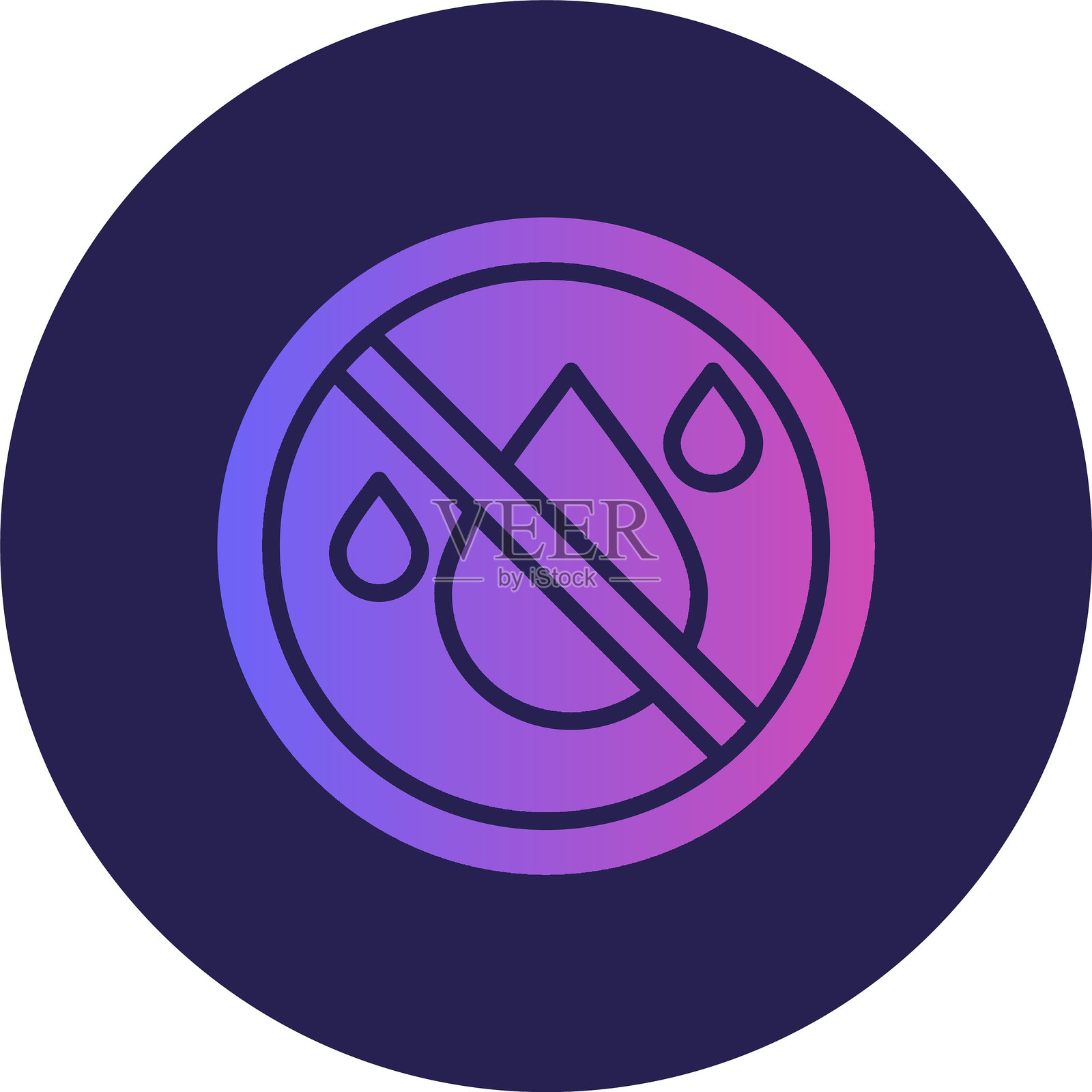 没有水字形圆圈渐变图标插画图片素材