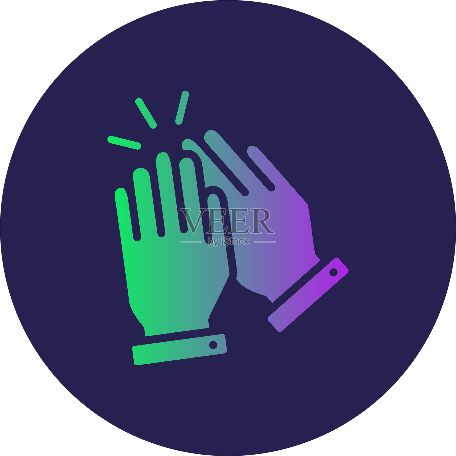 拍字形圆圈渐变图标插画图片素材