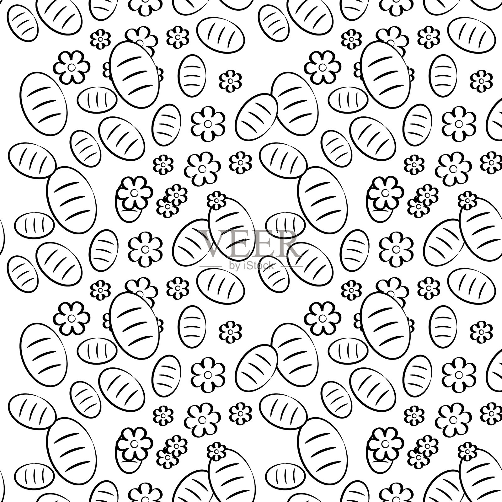 从谷物到荣耀,Doughy Delight重复图案设计插画图片素材