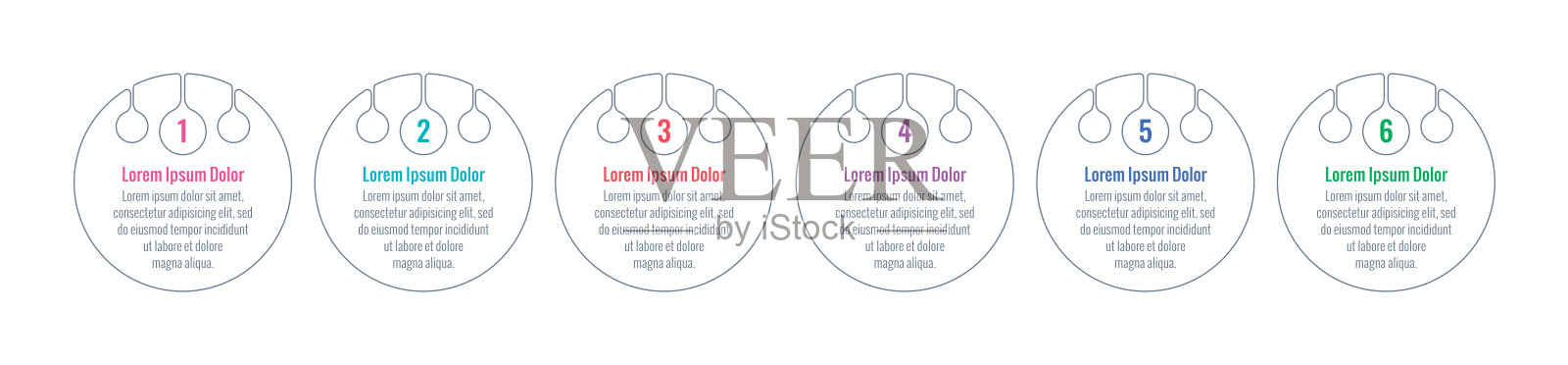 业务简报模板。六步简报模板。网络,杂志,互联网,年度报告信息图表模板插画图片素材