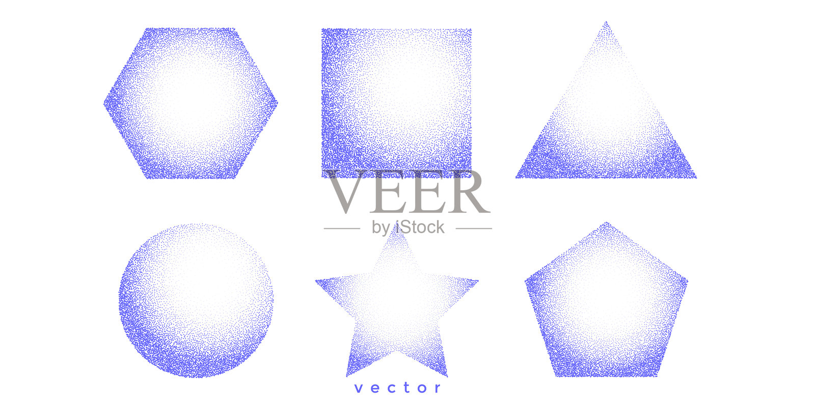 对象从点。几何数据。白噪声颗粒状纹理。用圆点绘图。插画图片素材