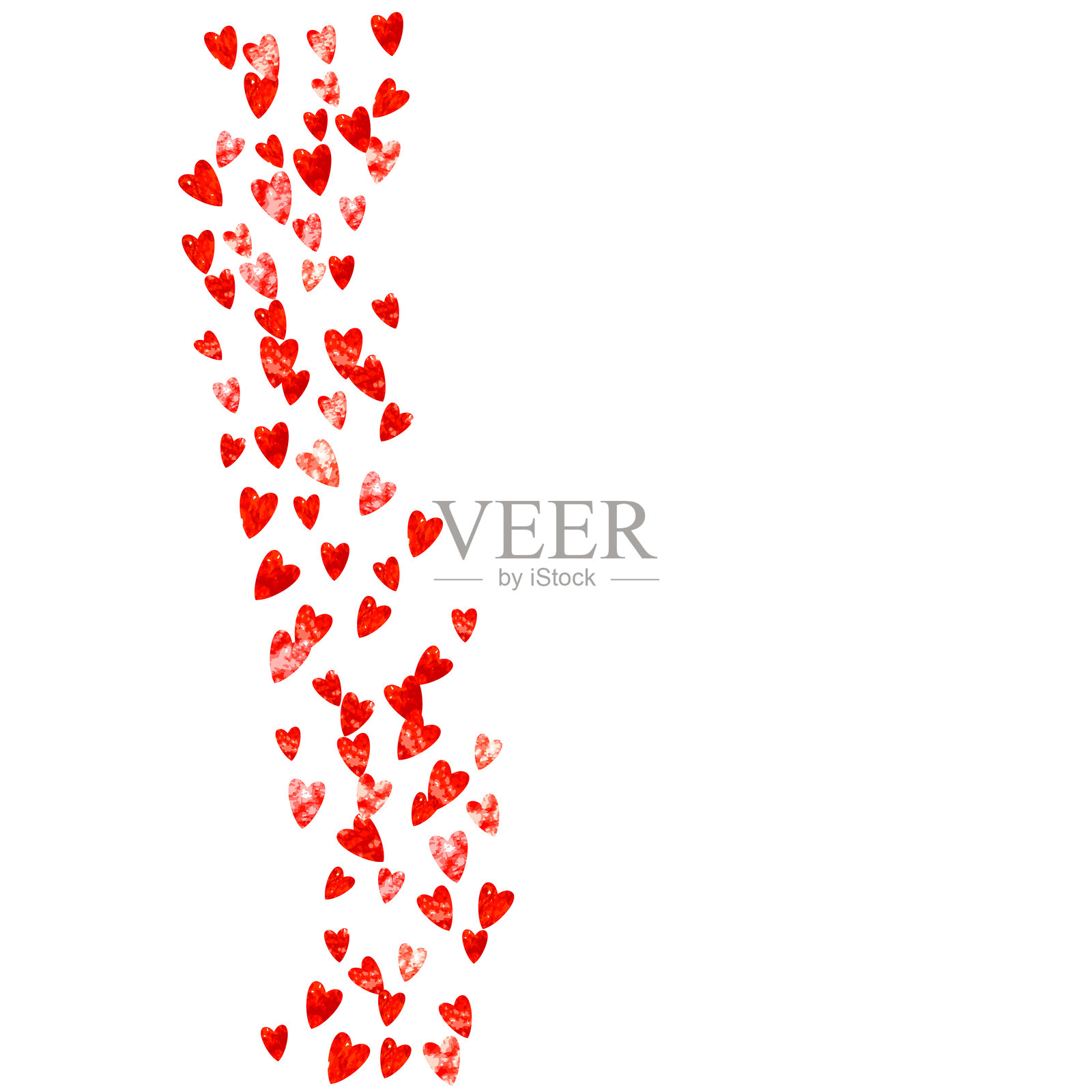 心模板。情侣装饰概念。婚礼的框架。红色快乐插图。给妈妈的漂亮装饰。粉红色的现代边界。玫瑰心模板。插画图片素材