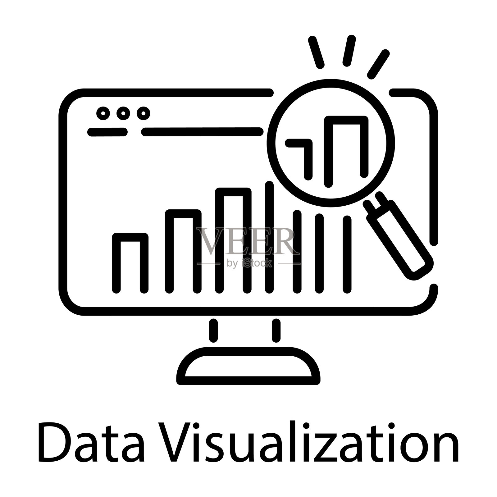 数据可视化插画图片素材