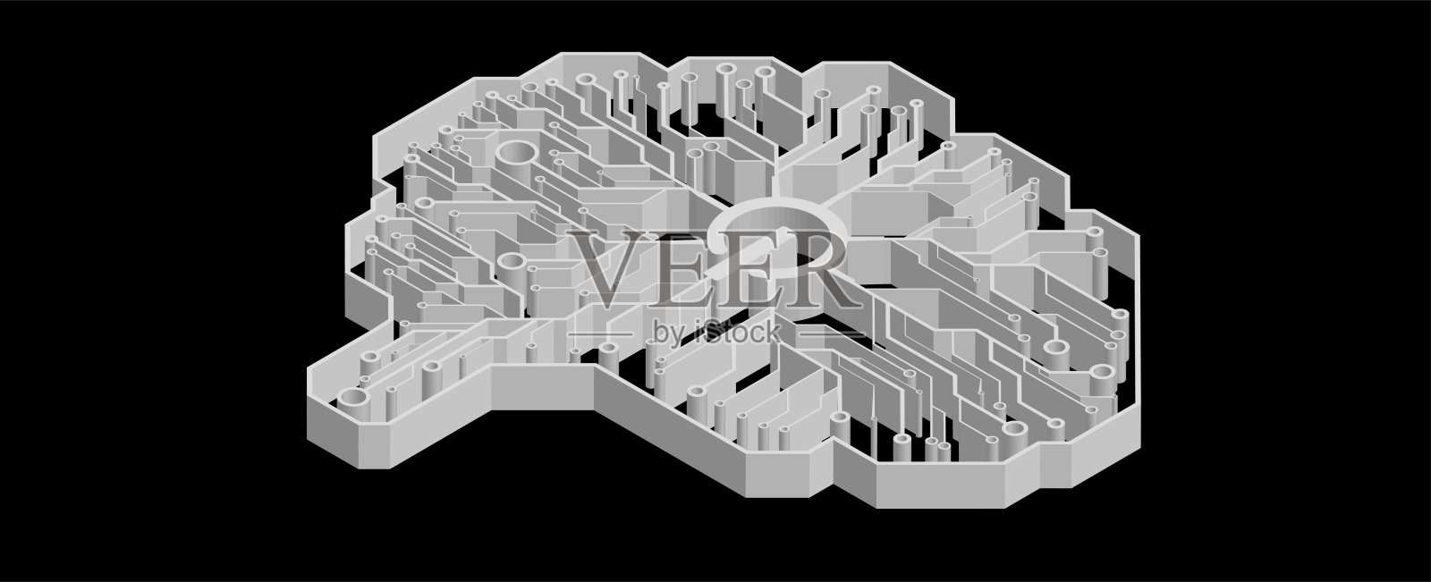 用先进的人工智能技术解决方案构建更智能的世界插画图片素材