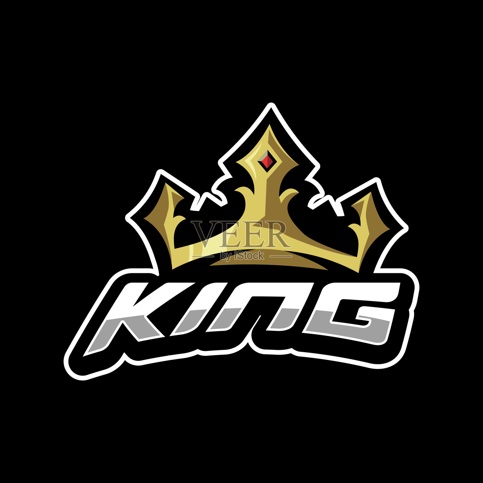 金皇冠插画图片素材