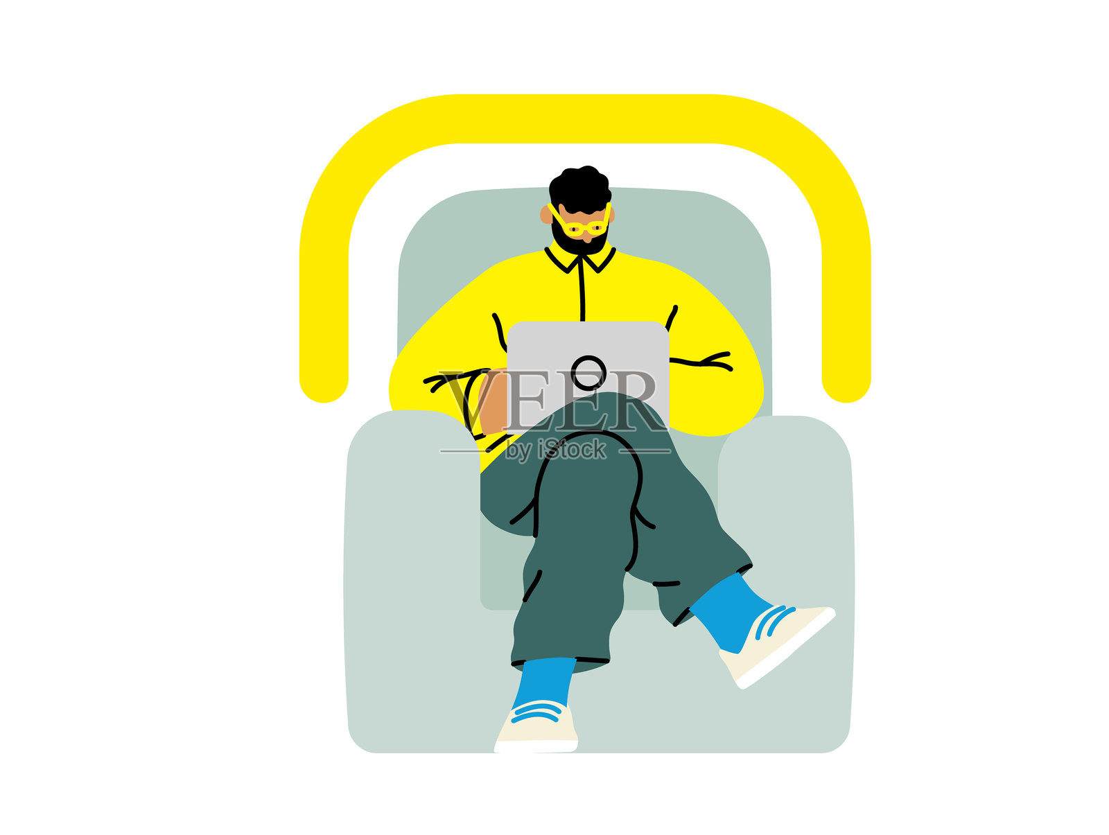 创意工作空间,平面矢量概念插图插画图片素材