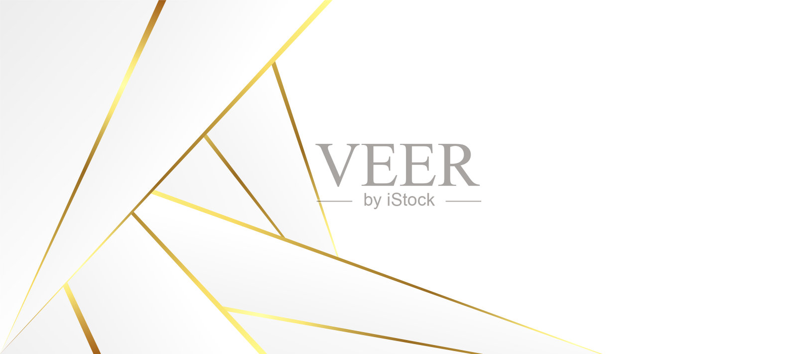 优质的白色和金色线条优雅的横幅插画图片素材