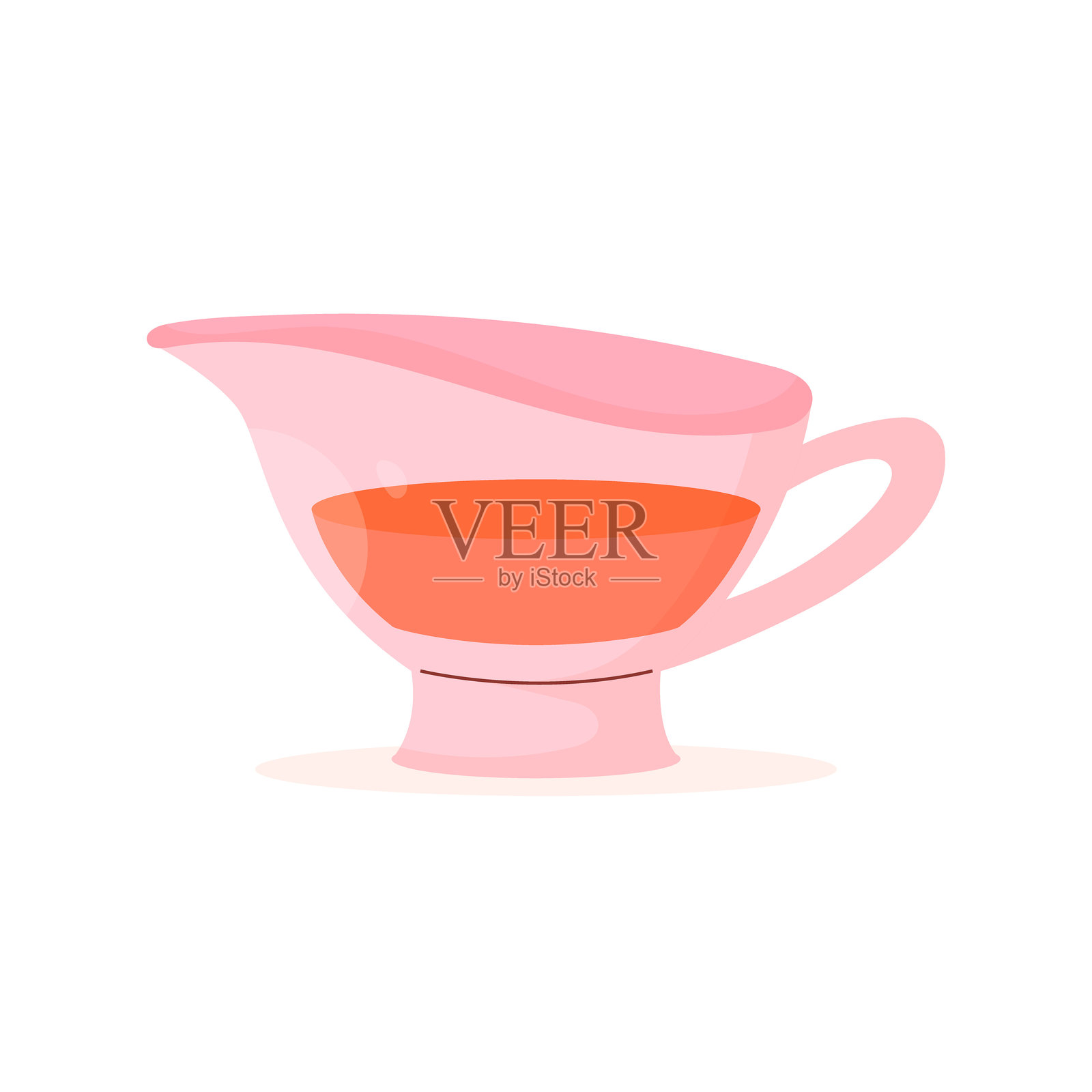 玻璃酱锅。厨房用具插画图片素材