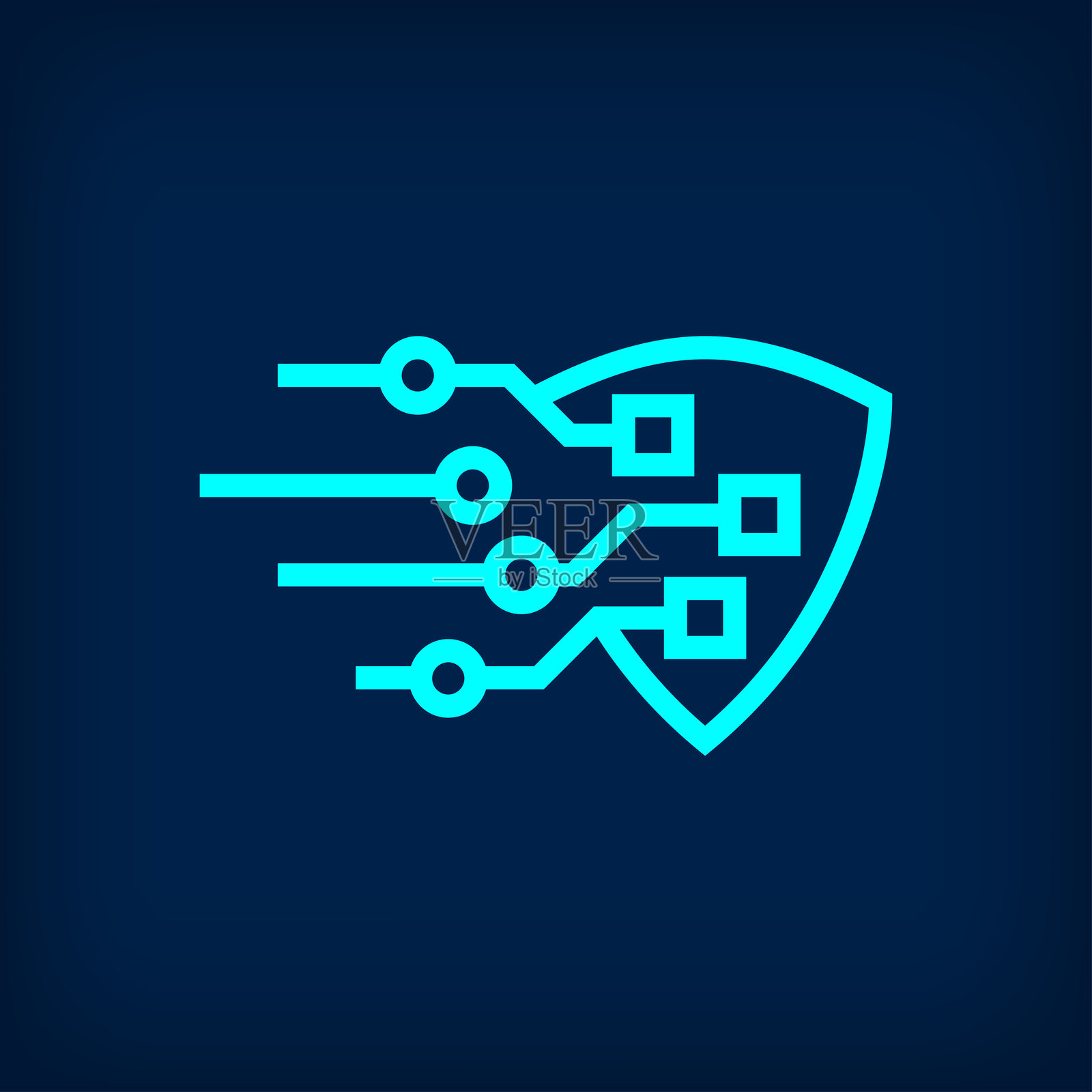 独特的数字简单屏蔽设计。插画图片素材