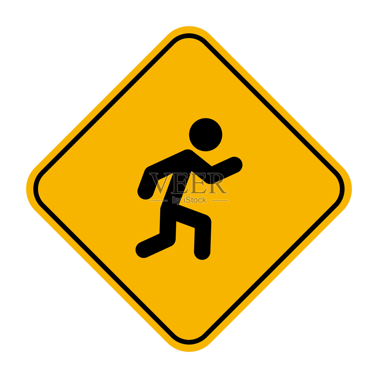 步行区图标标志,步行区标志,人行道插画图片素材