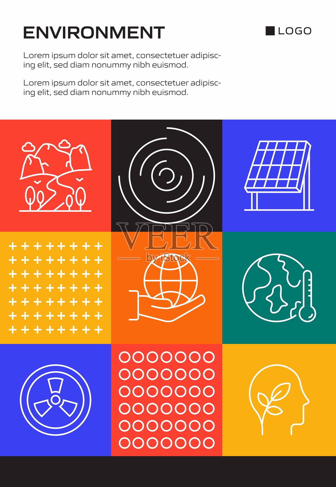 环境概念,线样式矢量插图插画图片素材