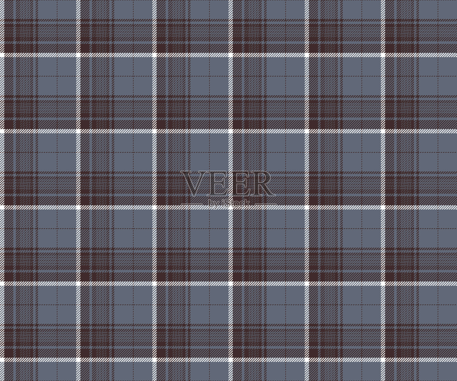 格纹织物图案,灰色、棕色、白色,无缝用于纺织品和设计服装、裙裤、围裙、台布、毛毯或装饰。矢量插图。插画图片素材