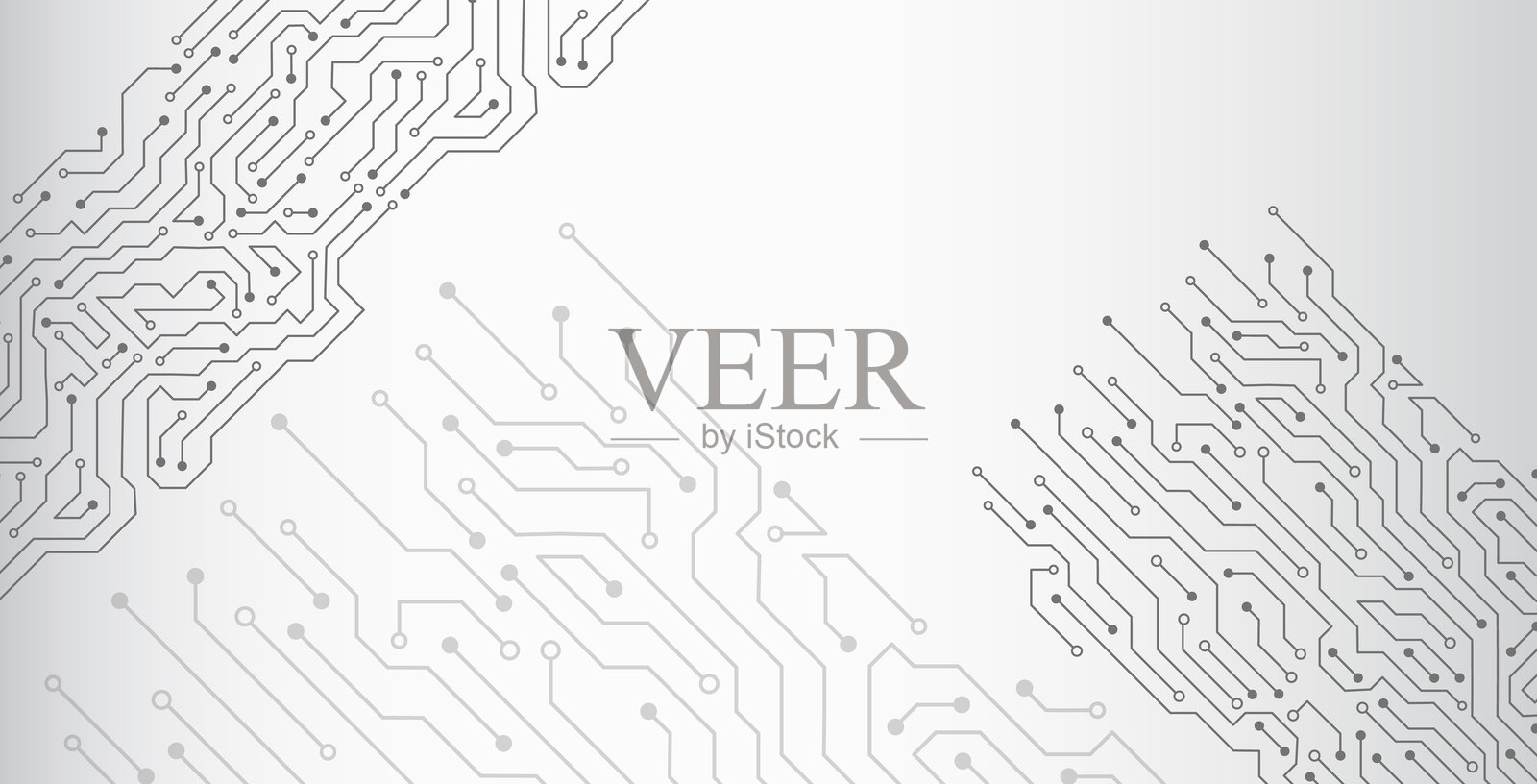 白色背景上的网络连接。高科技通讯设计。电子矢量插图。抽象现代数字科学技术的未来电路板。插画图片素材