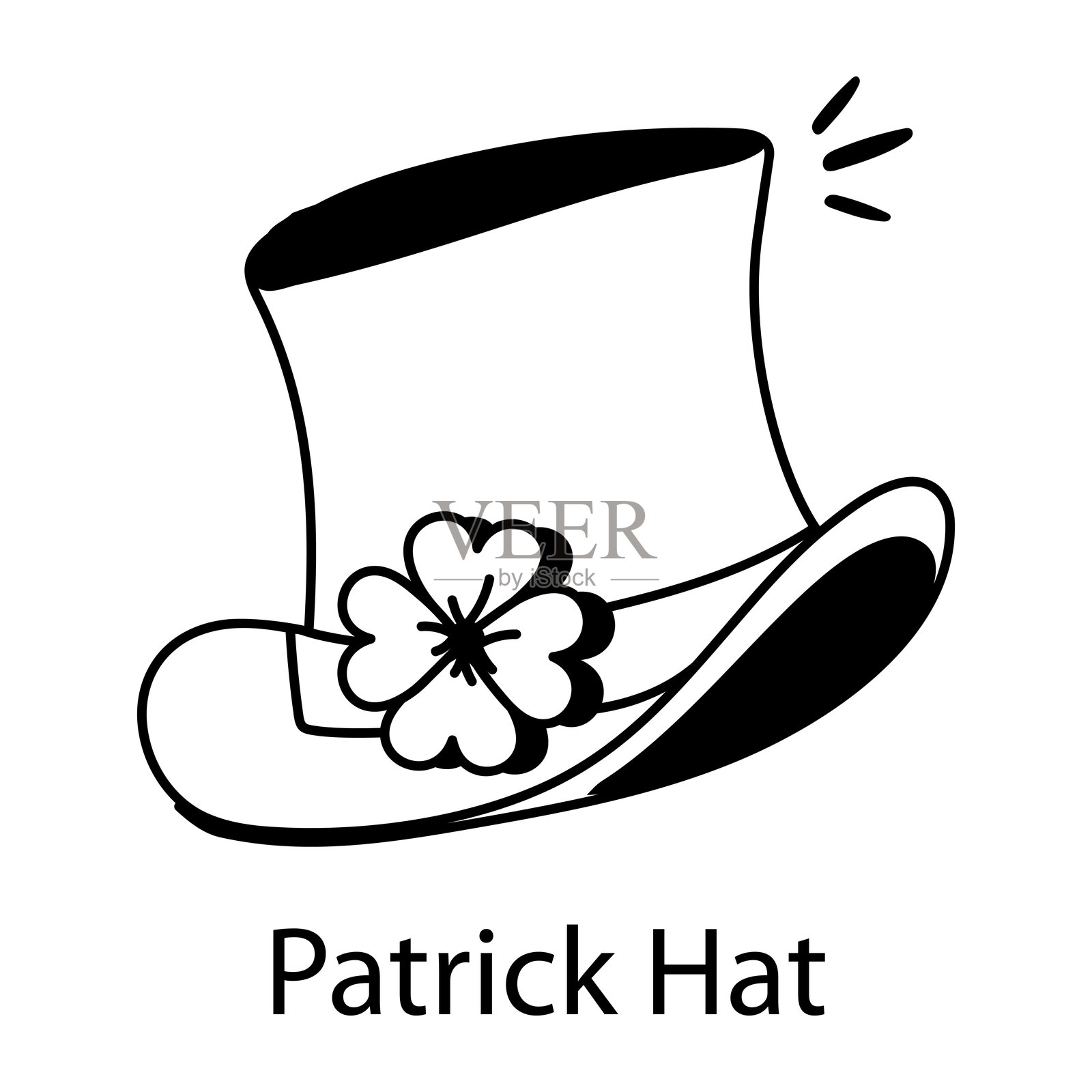 帕特里克的帽子插画图片素材