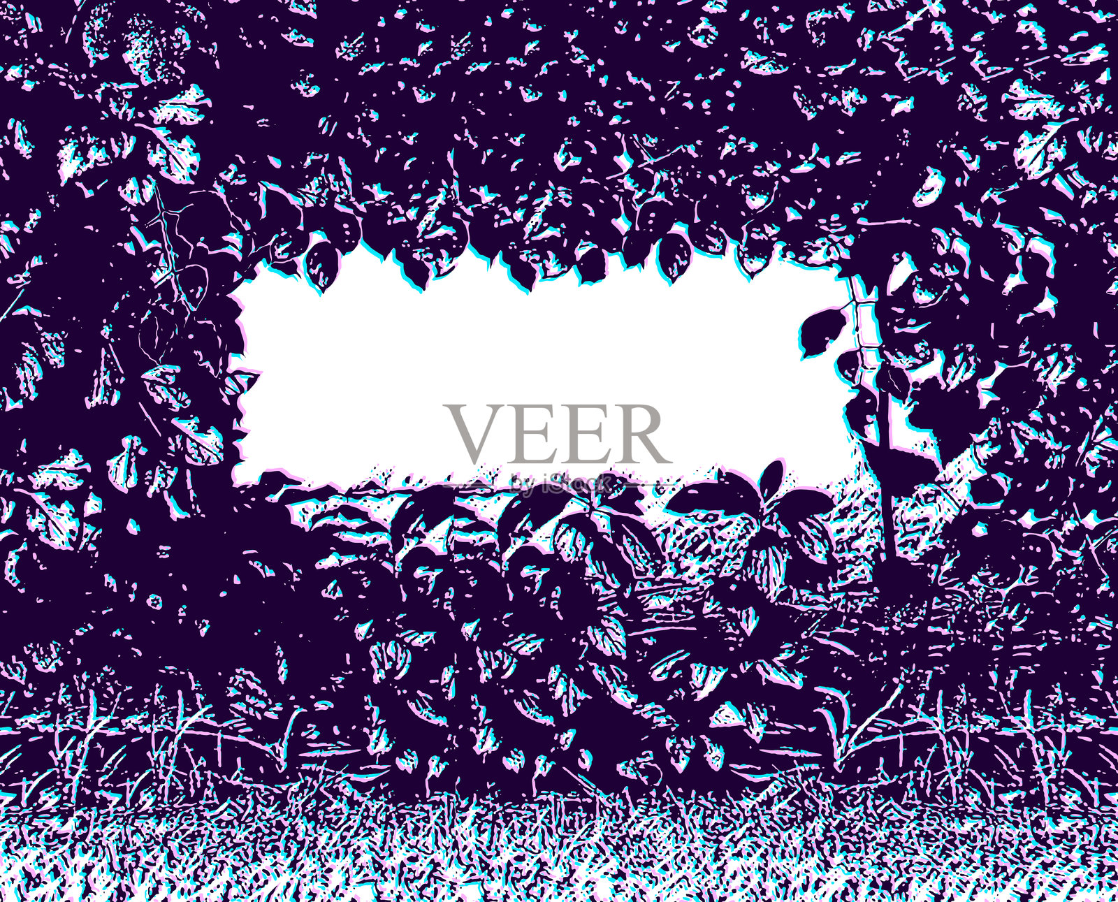 叶框-边缘与毛刺技术插画图片素材