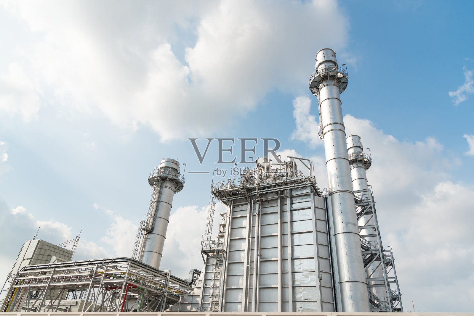 天然气发电厂照片摄影图片