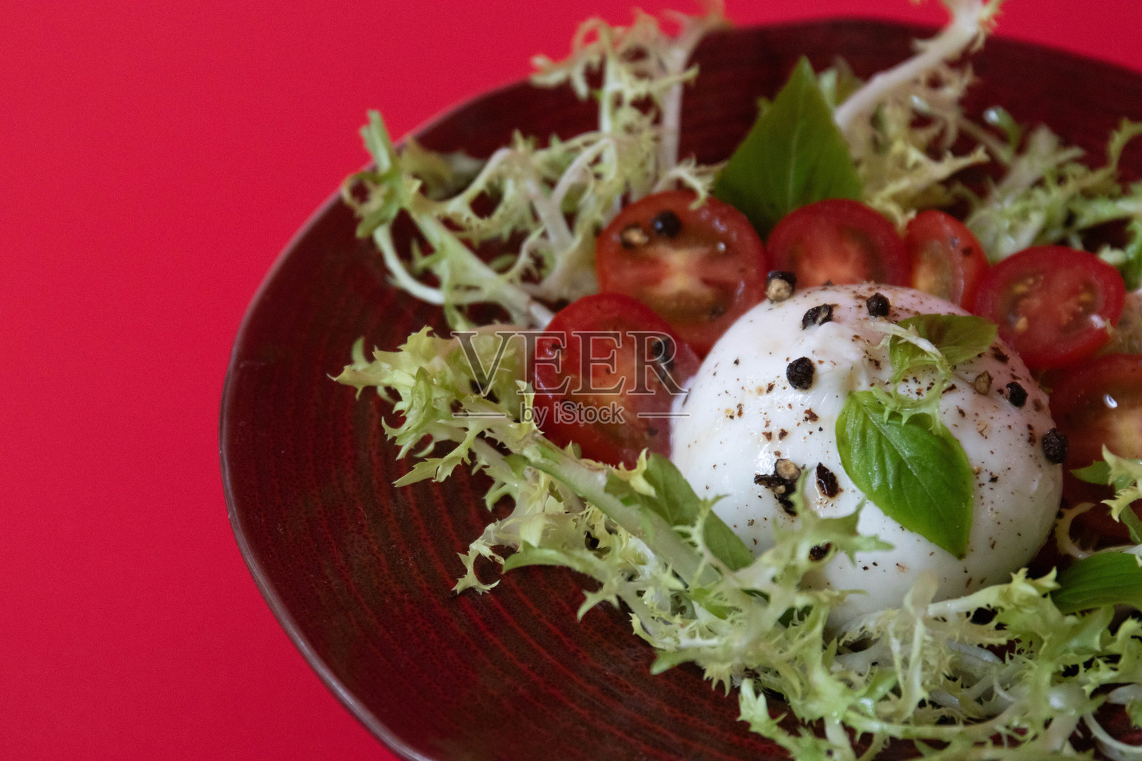 健康食品概念,布拉塔沙拉照片摄影图片