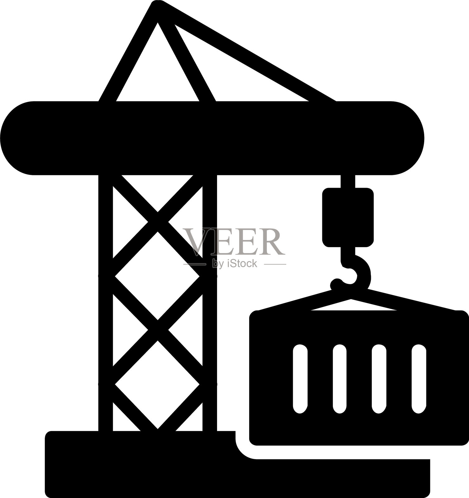 建筑容器符号图标插画图片素材