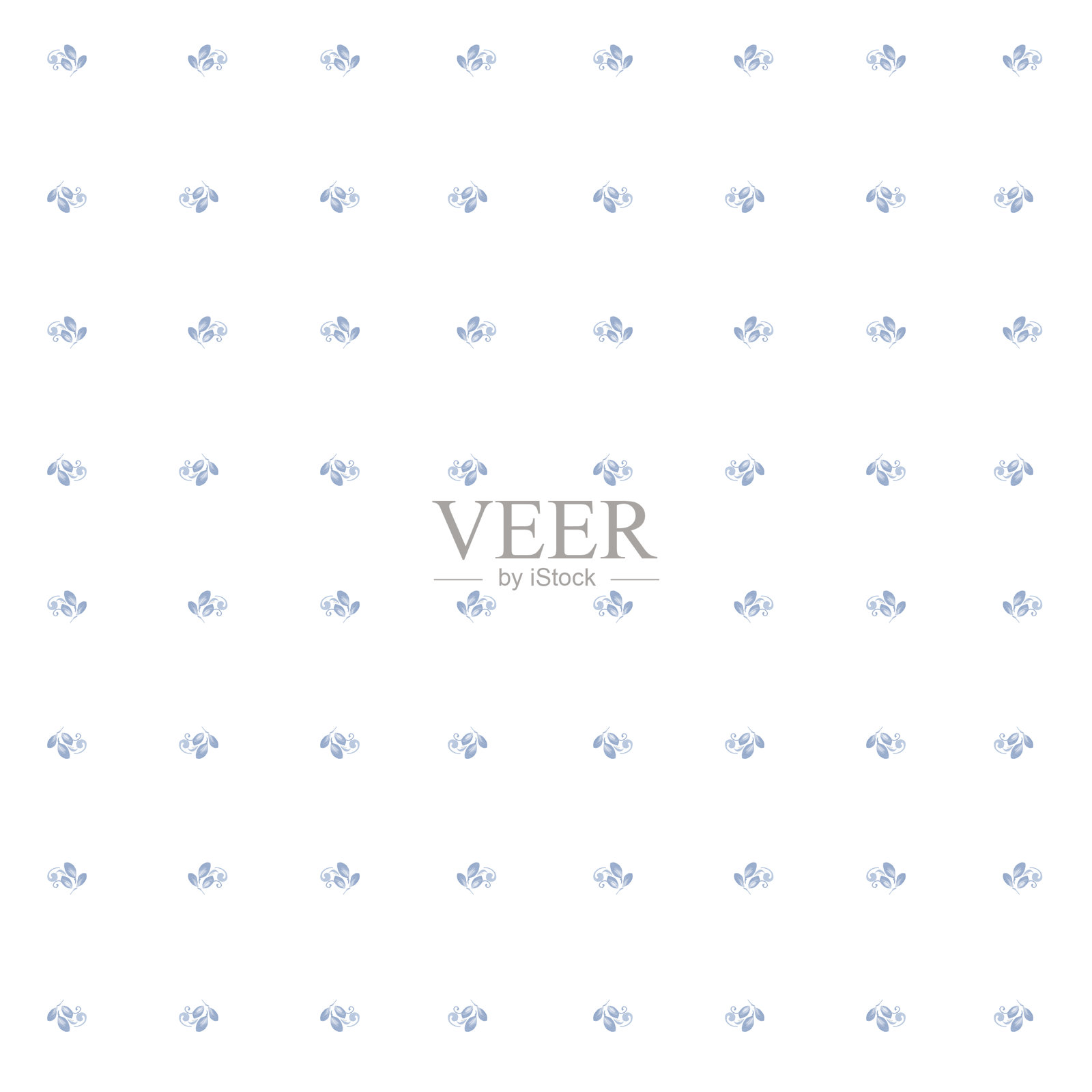 蓝色精致的花瓣上无缝的图案。传统俄罗斯风格的小花朵和树叶的风格化图案,孤立在背景上。水彩插图在数字。民间风格的树叶插画图片素材