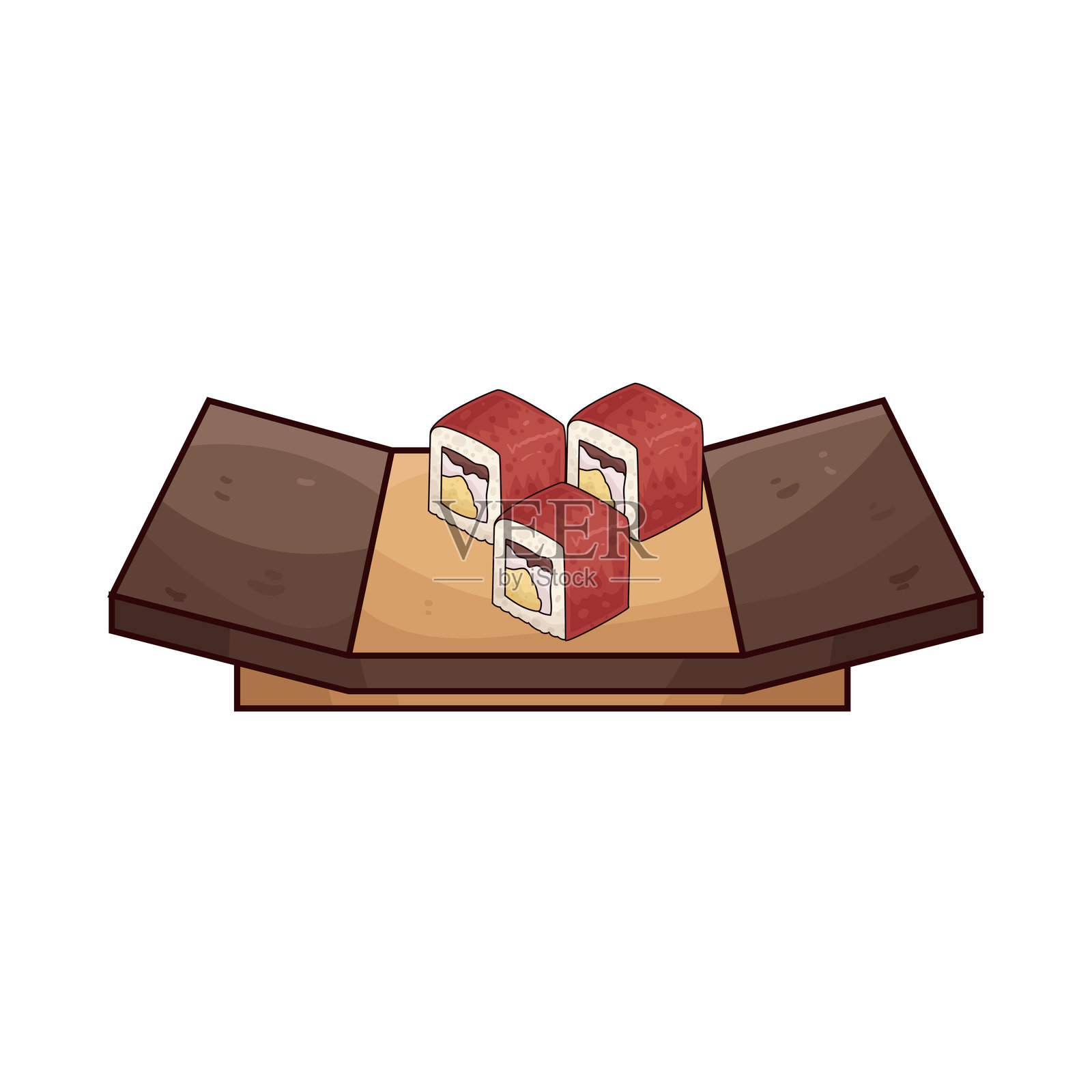 寿司板插画图片素材