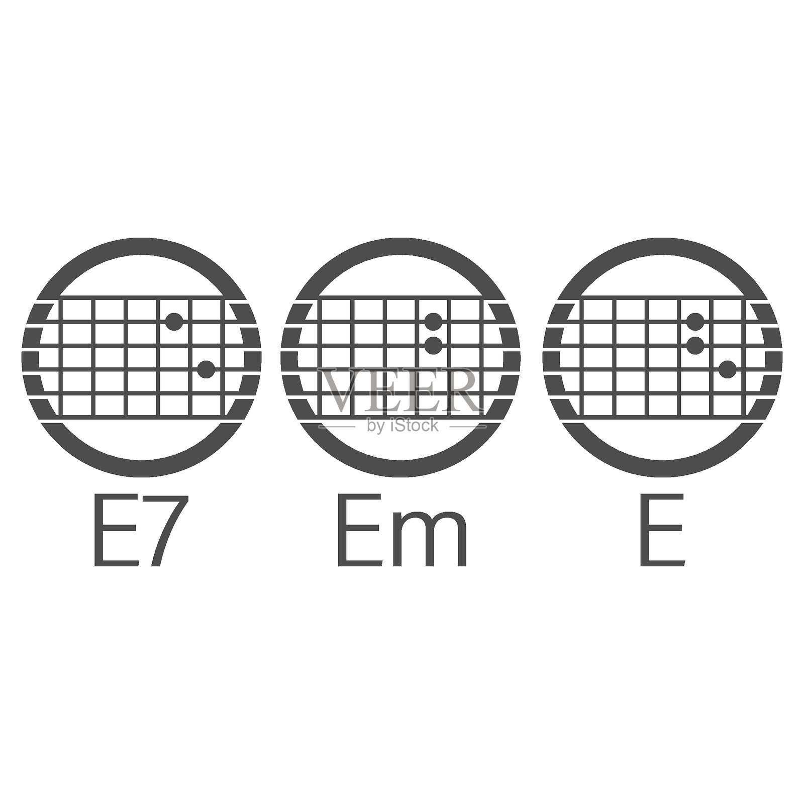 吉他和弦图标设计插画图片素材