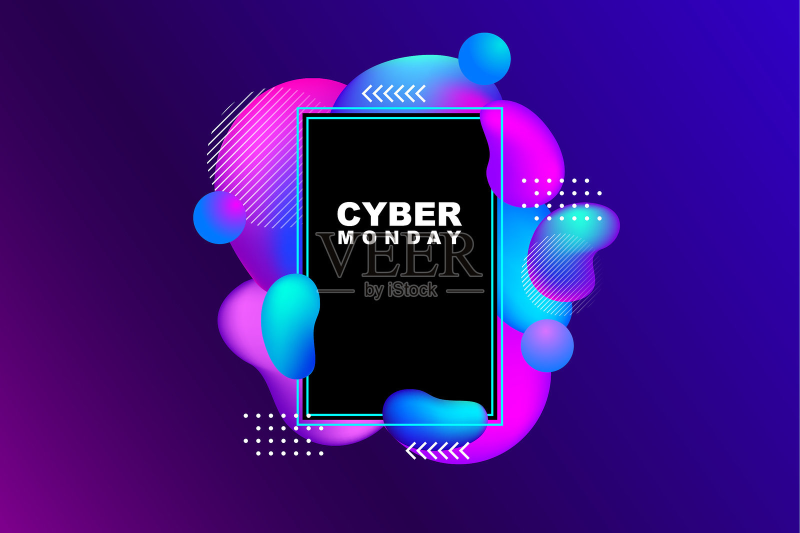 网络星期一广告横幅设计插画图片素材