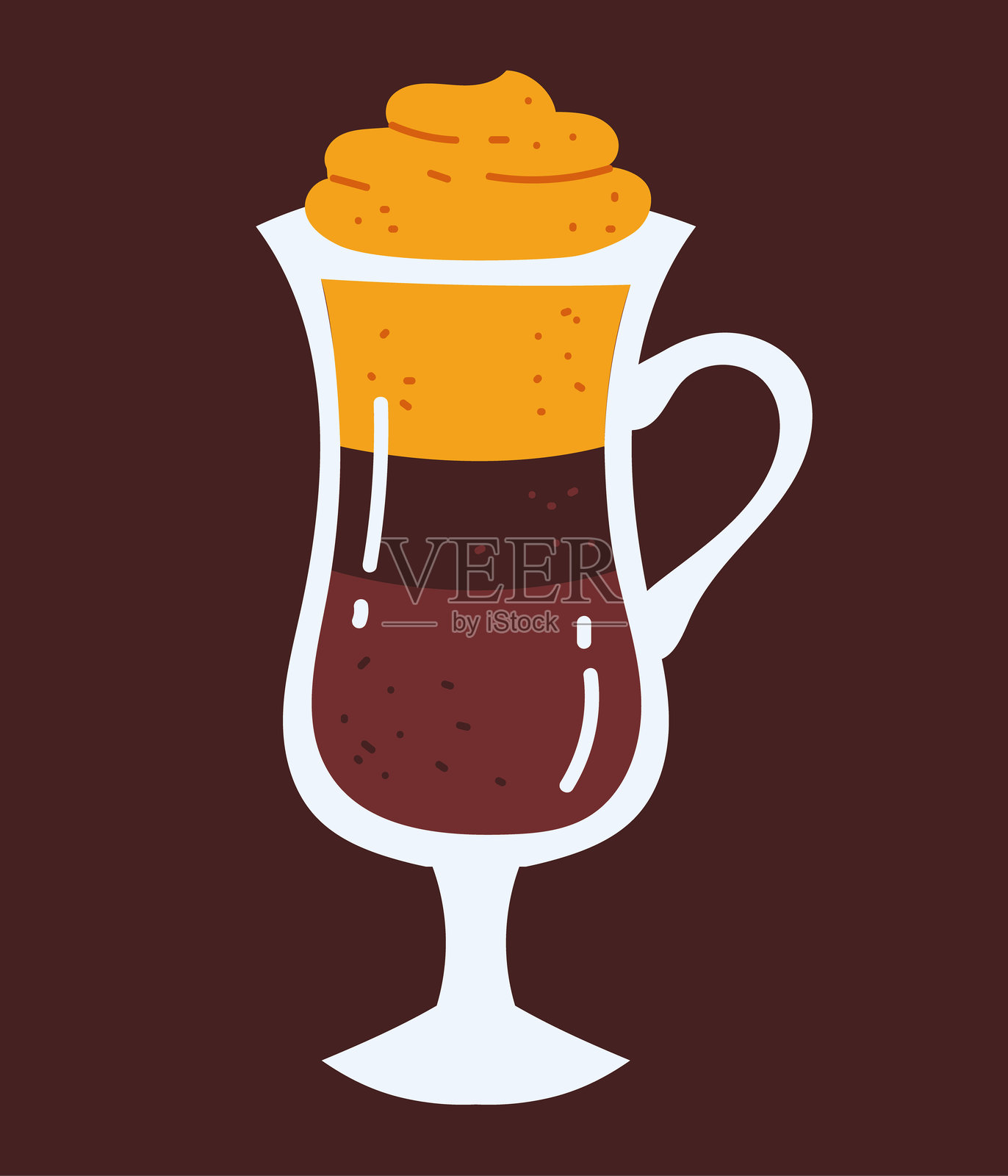 咖啡杯线条艺术简约风格孤立概念插画图片素材