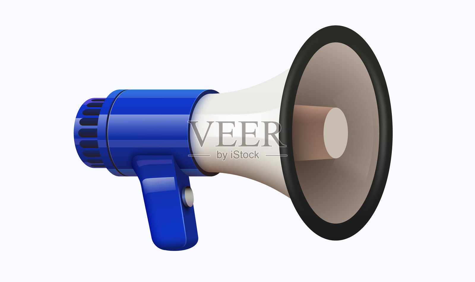 逼真的3d扩音器或扬声器。插画图片素材