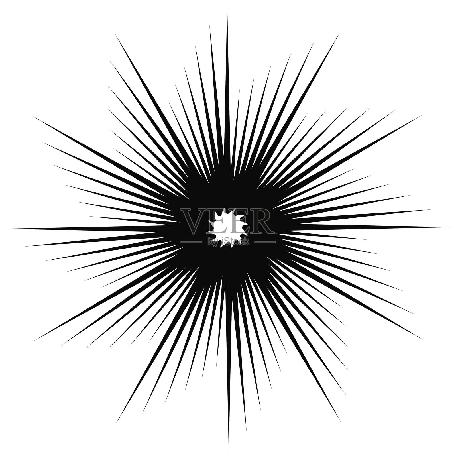 抽象的线条,白色背景上的纺车。插画图片素材