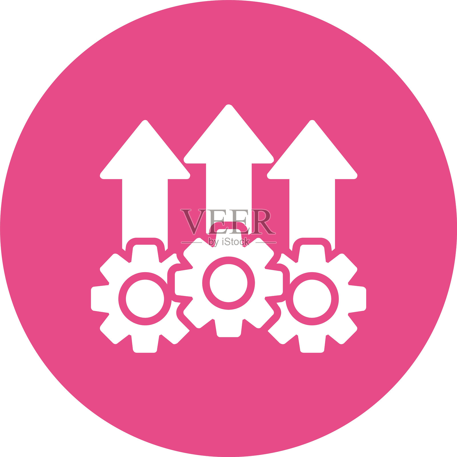 卓越的字形圆圈图标插画图片素材