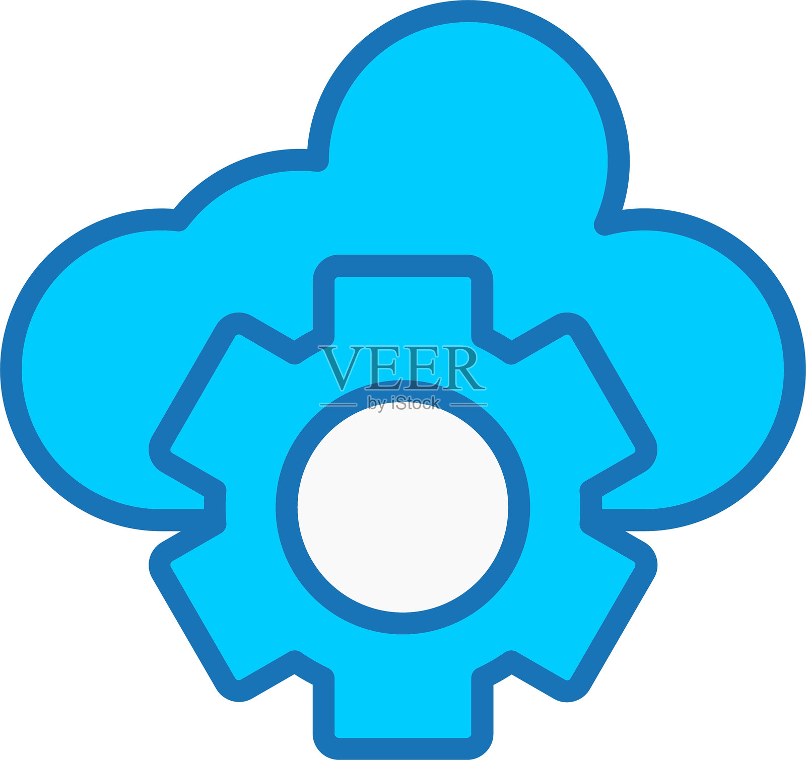 设置填充蓝色图标插画图片素材