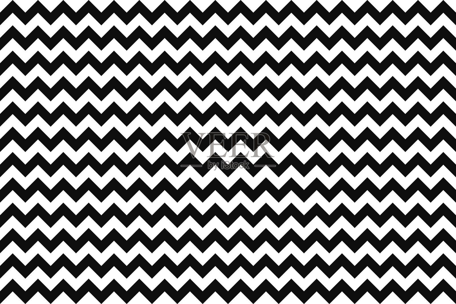 抽象几何极简主义简单的黑白三角波斯堪的纳维亚风格形状无缝图案-矢量插图插画图片素材