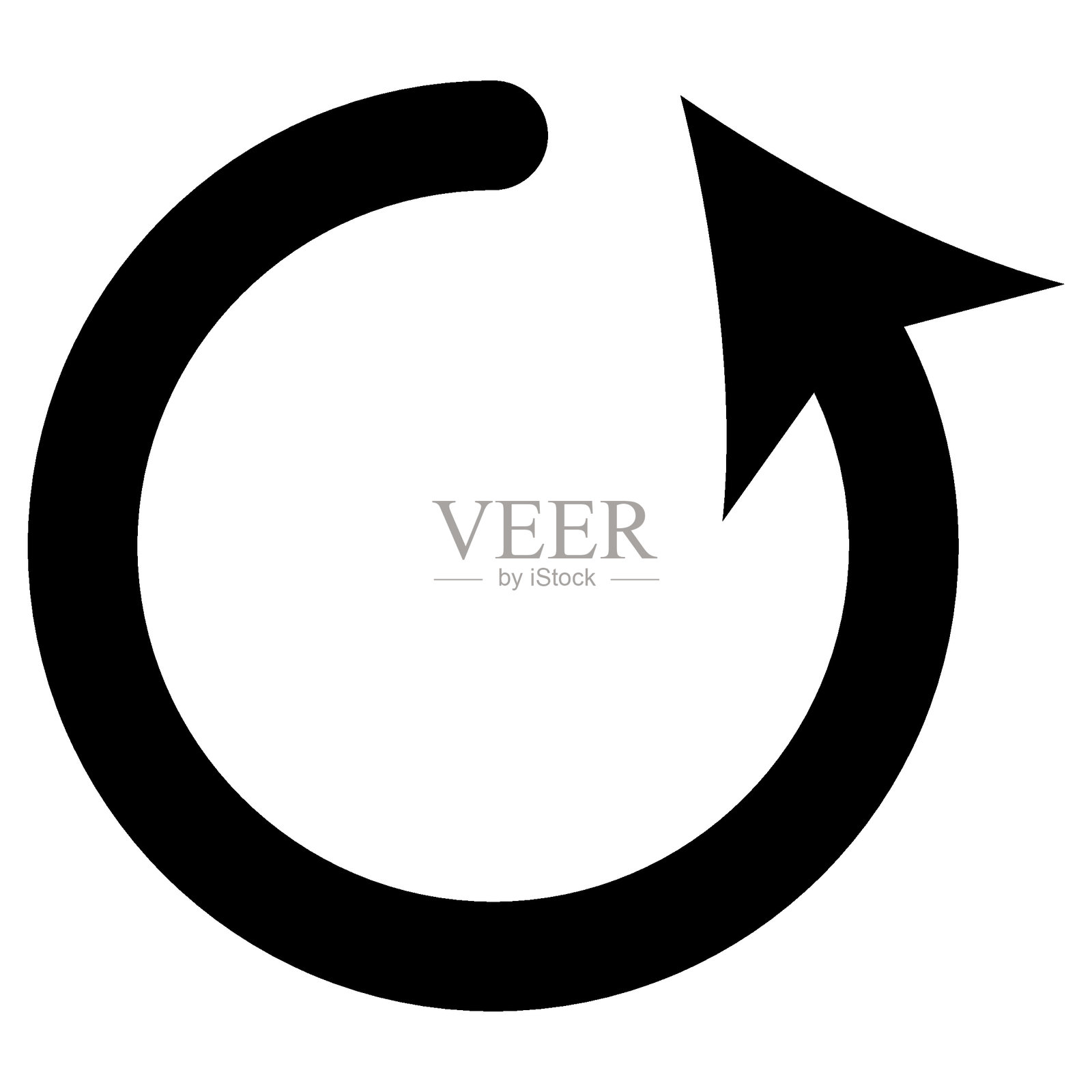 矢量方块图标在黑色与标志重启插画图片素材