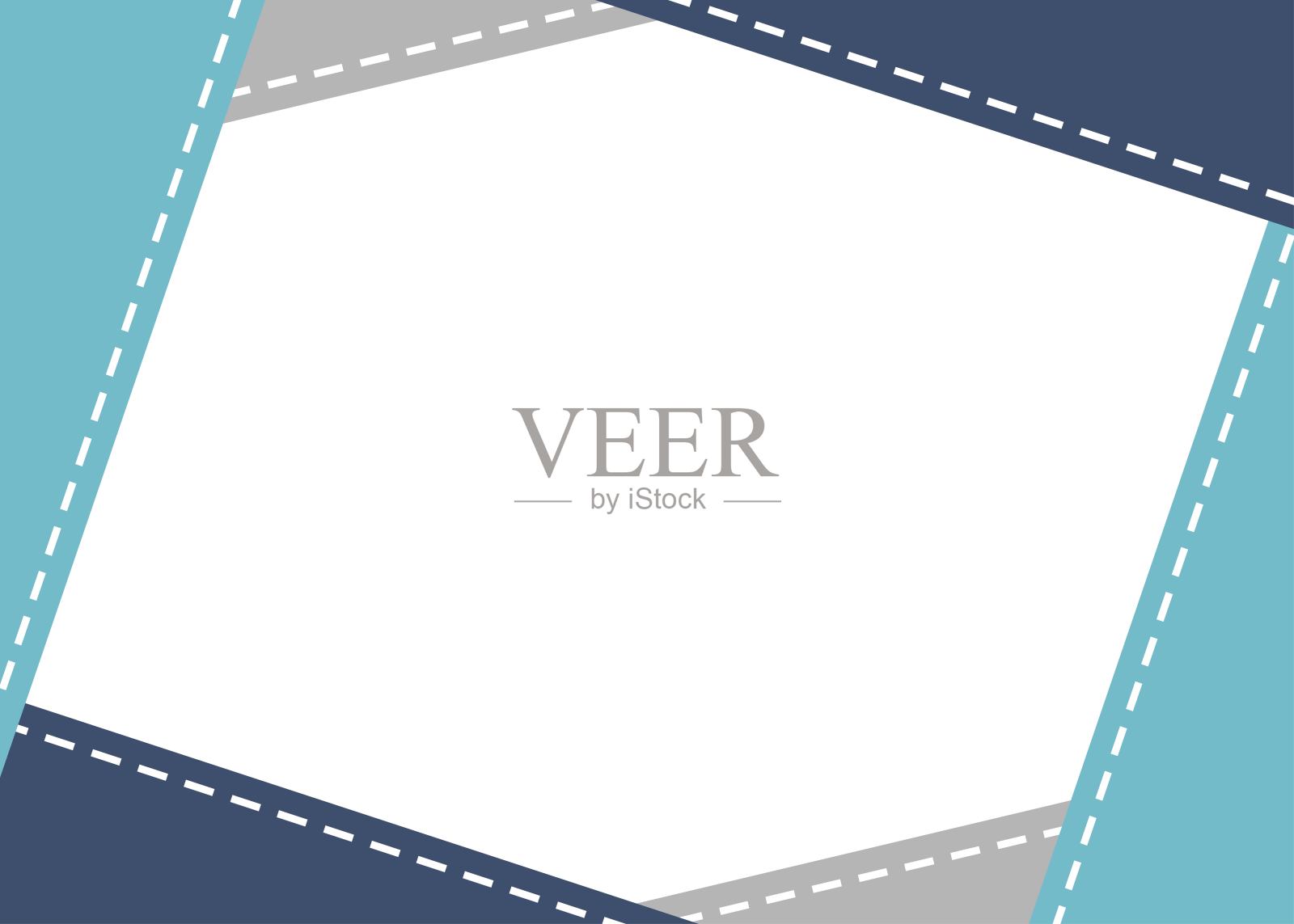 简单的设计背景框架,虚线插画图片素材