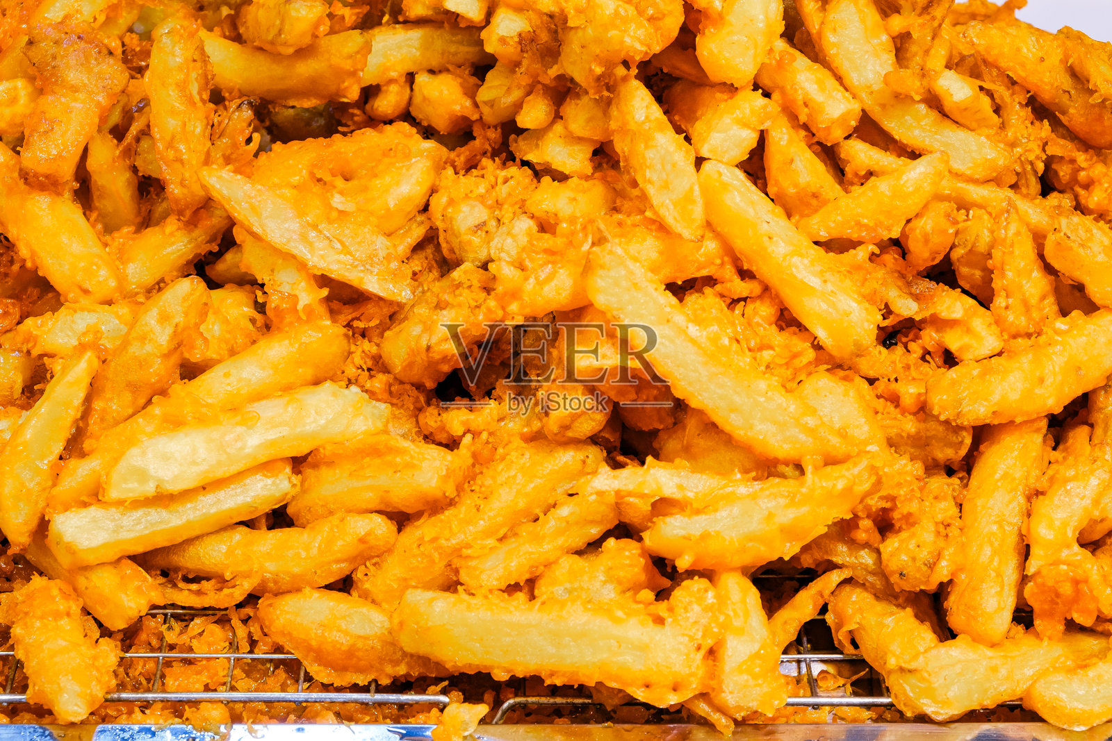 大量炸薯条,街头小吃照片摄影图片